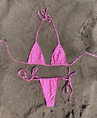 New Bandage Check Bikini Swimwear
