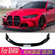 Hot For BMW 2021-2024 Car M3 M4 G80 G82 Front Bumper Lip Splitter Diffuser Spoiler Bumper Guard Prot