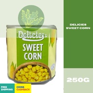 ✅JAMIN HALAL ADA COP HALAL✅ Delicies Sweet Corn 350g Jagung Manis Tin 350g