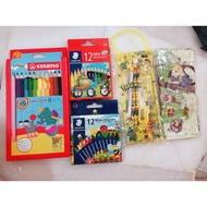 colour pencil x2, crayon x1 pencil case x1, pencil set x1