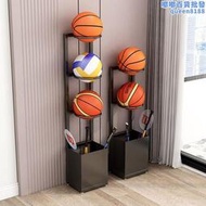 運動器材置物架球拍擺放架桌球架子籃球足球收納層架靠牆家用室內