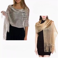 Women Elegant Evening Dresses Shawl Bling Bling Elegant Dinner Scarf Lady Cape Wraps Party Wedding A