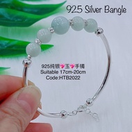 925 Sterling Silver*BVDF* Bracelet (Bangle Silver 925) 925 Silver Bracelet (Jade)