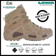 Lowa Zephyr Gtx Mid TF Boot รองเท้าบูทสไตล์ Tactical ข้อสูง 6 นิ้ว รองเท้าทหาร รองเท้าเดินป่า รองเท้