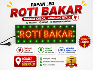 Tulisan Lampu LED ROTI BAKAR tinggal colok listrik