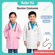 Doctor Costume Kids - Occupation White Coat Lab Coat Uniform Cosplay Kids Stethoscope Toys Baju Dokt