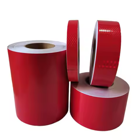 2.5cm/5m/10cm/15cm/20cm*5M Red Shining Stars Reflective Sticker Waterproof Strong Adhesive Safety Wa