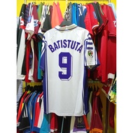 [NAMESET VELVET] RETRO GO FIORENTINA FOOTBALL JERSEY 1999 2000 BATISTUTA 9