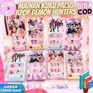 KPOP DEMON HUNTERS FAKE NAILS CUTE UNIQUE 1 BOX FAKE NAILS CHILDREN'S DECORATIVE NAIL TOYS DEMON HUN