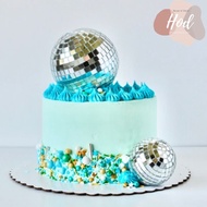 GANTUNGAN Disco Ball Topper Cake Decoration Disco Ball Club Christmas Tree Hanger Home Decoration Bi