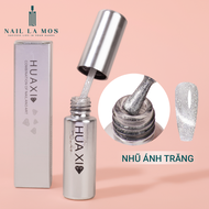 Top mắt mèo kim cương Huaxi 9D chính hãng - Sơn gel mắt mèo ánh trăng Huaxi trắng bạc vàng cầu vồng