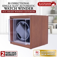 Single Slot Automatic Watch Winder with Smart Wooden Exterior