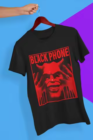 The Black Phone Movie T Shirt Horror Fan For Her Him Nostalgia Clothing Holiday