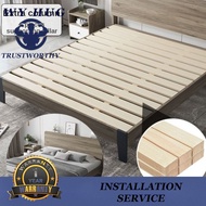 WY HUG 【Bearing 800KG】Bed Frame Queen&amp;king Size Pull Out Bed Frame 1.8m Storage Bed Frame Single Plate Bed For Bedroom