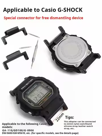 16mm Refit Watchband Connector Stainless Steel Adapter men For Casio G-SHOCK DW5600 GW-M5610 GWM5610