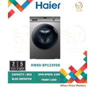 HAIER 8KG FRONT LOAD WASHING MACHINE / BLDC INVERTER / HYGIENE CARE - HW80-BP1239S8