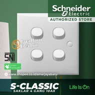 SCHNEIDER S-Classic Classic 4Gang 4 Gang 1 Way 2 Way Hotel Switch