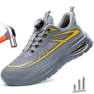 Cushion Safety Shoes Men Breathable Work Sneakers Steel toe Work Shoes Indestructible Protective Saf