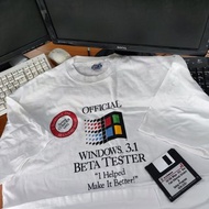 Vintage Microsoft Windows 3.1 Beta Tester T-Shirt Size XL