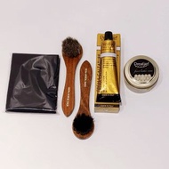 義大利皮革保養組 鞋油 馬毛刷 皮革清潔油