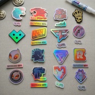 Holographic CSGO/CS2 Sticker Pack 15Pcs, Random Laser Decals for Laptop/Phone Case/Glass/Cup, Waterp