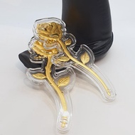 Lovell16 0.10G AU 999.9 ROSE FLOWER GOLD SHEET + BOX (GN001)