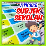 STICKER SUBJEK sekolah rendah hari subjek sekolah harian dan sekolah KAFA ready stock siap cepat