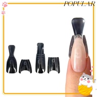 POPULAR 60/240/300 Pcs Coffin Nail Forms, Oval 15 Size Oval Dual Nail Forms,  Acrylic No Paper Forms