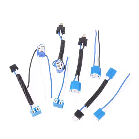 1Pcs H7 H4 Car Truck Female Male Ceramic Headlight Extension Connector Plug Light Lamp Bulb Socket A