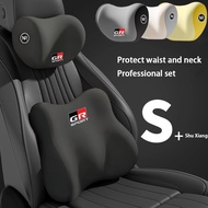 Toyota GR Sport Car Waist Pillow Headrest Set Seat Backrest Waist Support Neck Pillow Waist Pillow