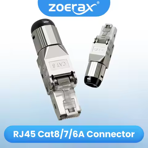ZoeRax 2PCS RJ45 Cat8 Cat7 Cat6A Connector Shielded Toolless Modular Termination Plug 2000MHz 40G LA