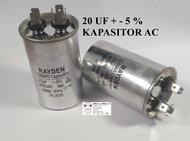 Kapasitor AC/Air conditioner 1/2 PK 20 uF 450V 50Hz FREE BOX PACKING