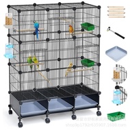 New Style Bird Villa 3 Column 3 Layer Parrot Cage Hot Sale Bird Cage with Pulley Bird House Free Ass