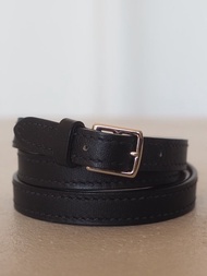 HERMES 愛馬仕 Etriviere 手環 黑色 皮革 銀色 復古 Margiela