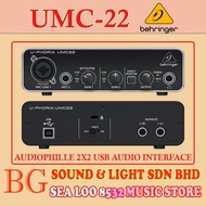 BEHRINGER UMC22 / UMC-22 AUDIOPHILE 2x2 USB AUDIO INTERFACE WITH MIDAS MIC PREAMPS [ SHIP OUT EVERYD