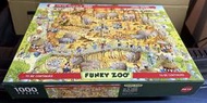 [二手拼圖] Heye 拼圖 Funky Zoo African Habitat瘋狂動物園 非洲棲息地 1000片