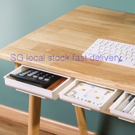 💖SG local stock💖 Under table drawer Under desk drawer desk organiser drawer adhesive mini