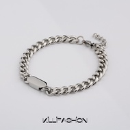 Vòng Tay Cuba Bằng Thép Titan Mạ Mờ Dành Cho Nam Vòng Tay Thời Trang Hip Hop Mỹ Không Phai Vòng Tay 