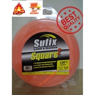 SUFIX Nylon Mowing Rope/Square Trimmer Line 3.2mm x 1LB for garden
