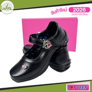 รองเท้านักเรียนหญิง หนังดำ POPTEEN รหัส PT99 ปี 2024 รหัส POP88 ปี 2026