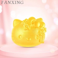 【FX】Gold 999（0.8g）24K Hello Kitty Cat Accessories Cartoon Charm Pure Gold KT Cat Bracelet Gift