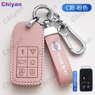 รถหนังสมาร์ทกรณีฝาครอบพวงกุญแจสำหรับ Volvo XC40 XC60 S90 XC90 V60 V90 S40 S60 S90 T5 T6 T8 Fob Shell