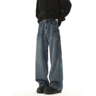 grunge jeans baggy jeans men y Seluar longgar Mingge | Seluar jeans jenama fesyen jalanan Amerika se