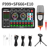 Siborie Soundcard F999+MS30/MS33/BM300/SF666+E10 Microphone Full set of equipment for live Streaming