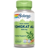 SOLARAY Tongkat Ali 400 mg, 60 Capsules Longjack Tongkat Ali Supplement for Men, Increase Performance, Support Lean Muscle Growth, Natural Energy, Stamina &amp; Recovery