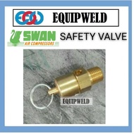 SPARE PART - SWAN 1/4" 8.8 BAR SAFETY VALVE FOR DR-115 / SVP-202 AIR COMPRESSOR (ORIGINAL)