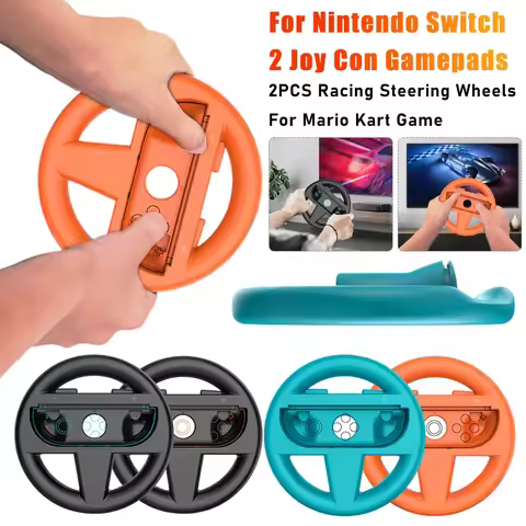 2pcs Racing Steering Wheels Racing Game Wheel Gaming Racing Steering Wheel for Switch 2 Joy Con Cont