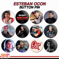 ESTEBAN OCON BUTTON PIN FORMULA ONE DRIVER F1 BUTTON PIN BADGE 1.25"