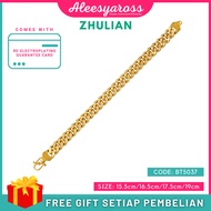 ZHULIAN Rantai Tangan BT5037 Rantai Tapak Gajah Gold Plated Emas Zhulian Original