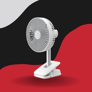 JisuLife Clip Fan USB Rechargeable Portable Desk Cooling Office Stand 90 Oscillation (8000mAh)